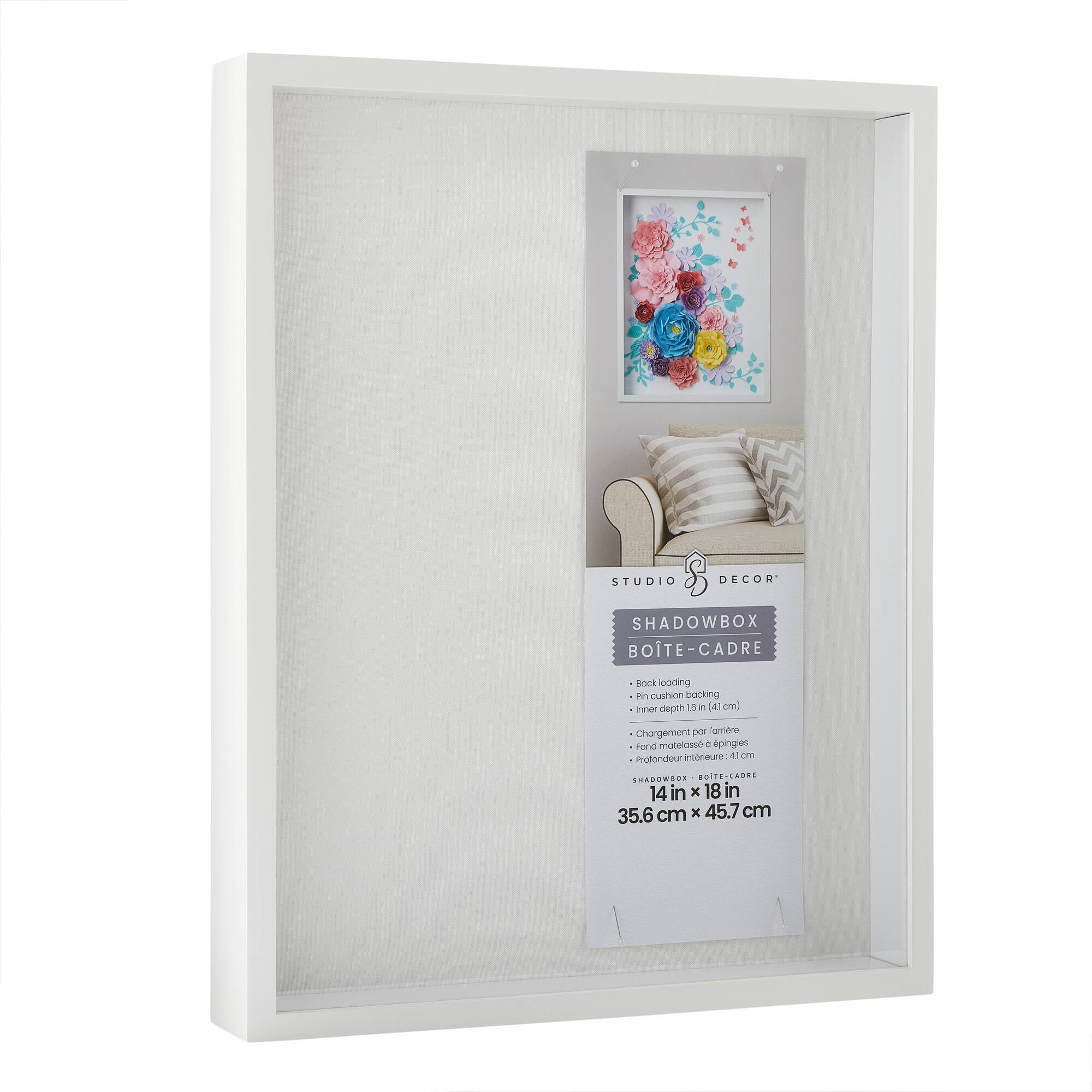 White Flat Shadow Box by Studio Décor®
